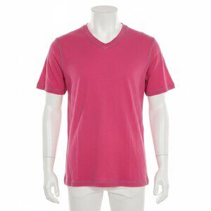 Robert Graham Shirt Mens Small Raspberry Pink Contrast‎ Stitching Basic Casual